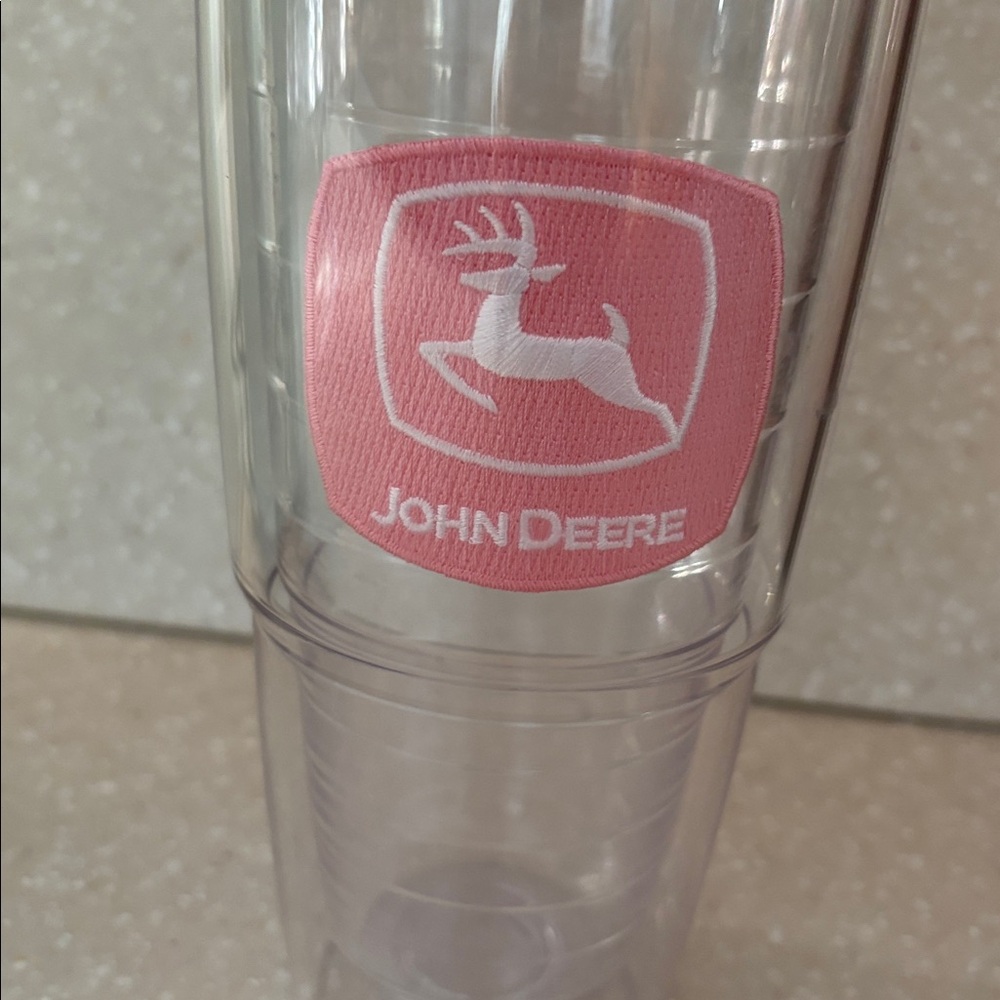 John Deere Pink logo Tervis Clear Tumbler - Picture 2 of 4